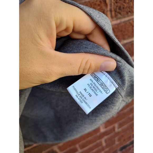 Omni Wool Base layer Mens Size XL Gray Long Sleeve Crew neck Hiking - Picture 3 of 6